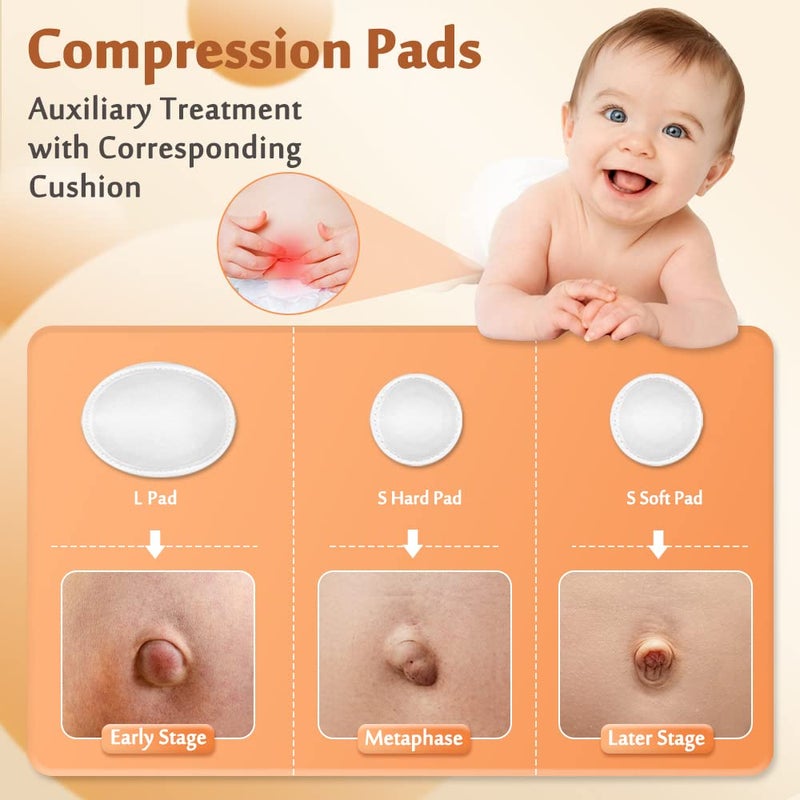 Mybow Umbilical Hernia Belt Baby Belly Button Band Newborn Cover Infant Tummy Wrap Umbilical Cord Belt Baby Support Truss Child Adjustable Belly Band Abdominal Navel Relief (Medium) - Image 3